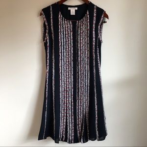 OSCAR DE LA RENTA Red, White & Blue Silk Dress!